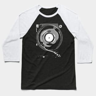 DJ Party Turntable - Playing Vinyl Record Vintage Baseball T-Shirt